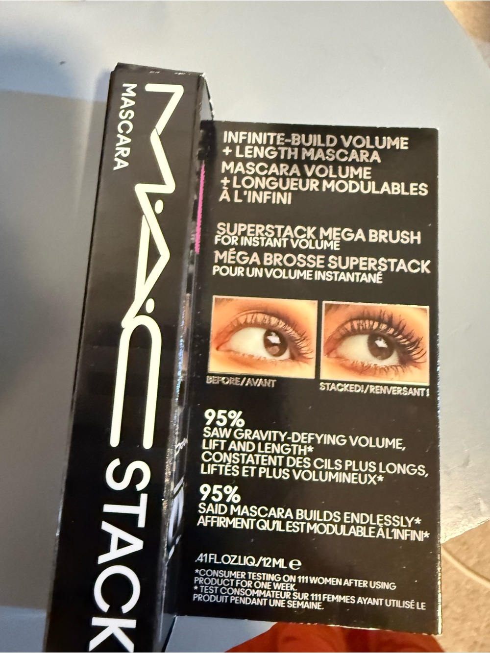 MAC Cosmetics Stack Mascara β Black & White Packaging